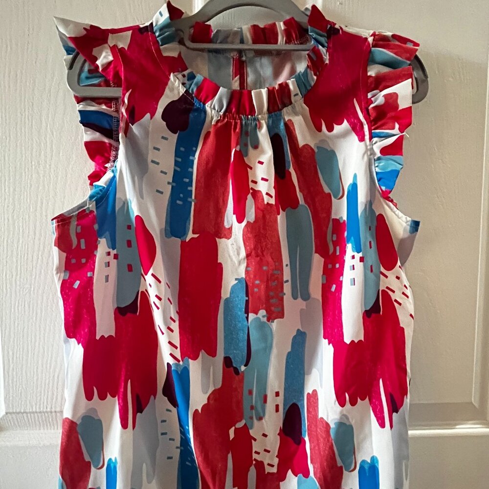 Multicolor Painted Pattern Blouse